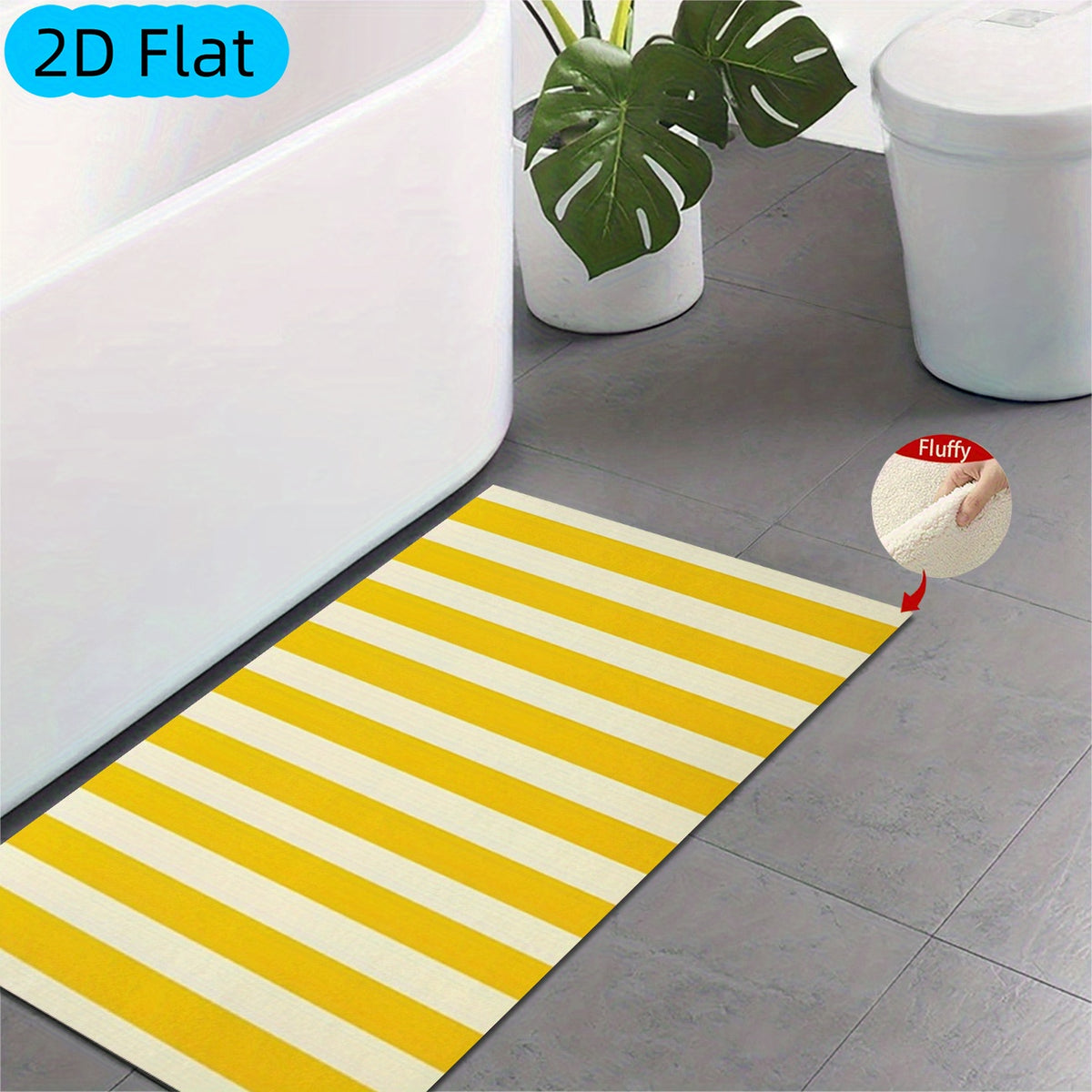 Tapis de salle de bain à larges bandes