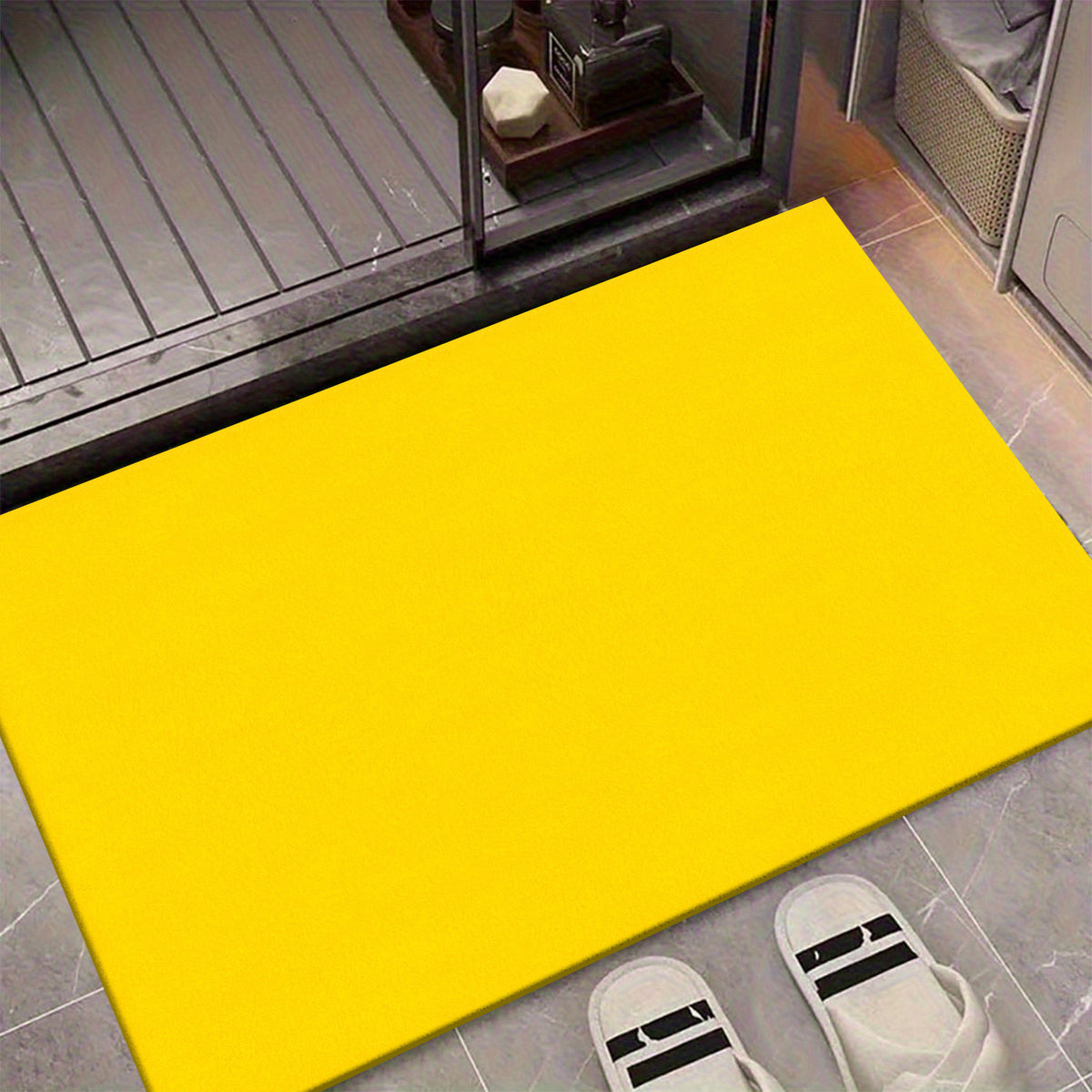 Tapis de salle de bain tournesol sans motif