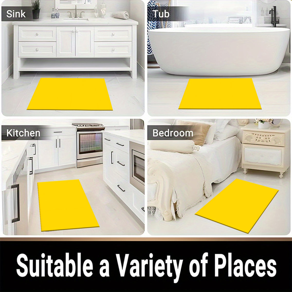 Tapis de salle de bain tournesol sans motif