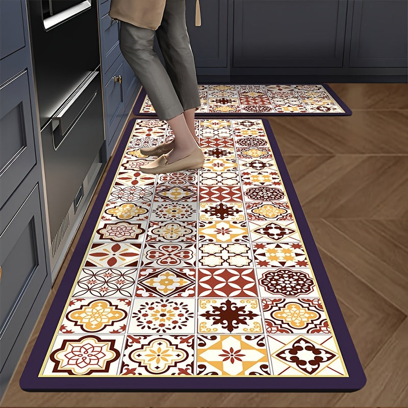 Tapis de salle de bain azulejos en matière pleine