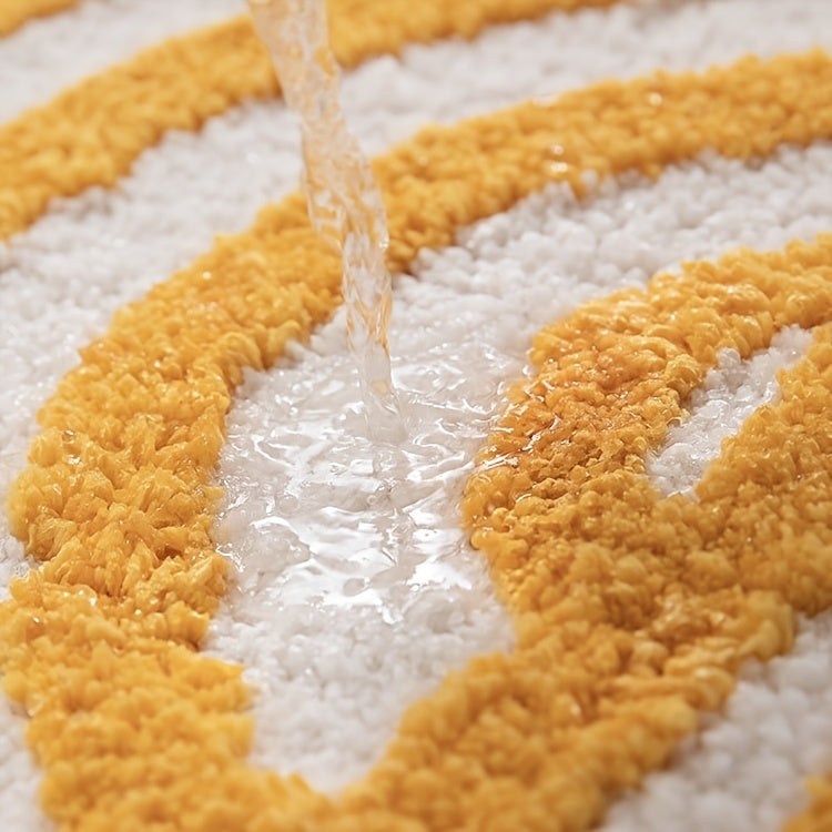Tapis de salle de bain soleil tufté, mèche