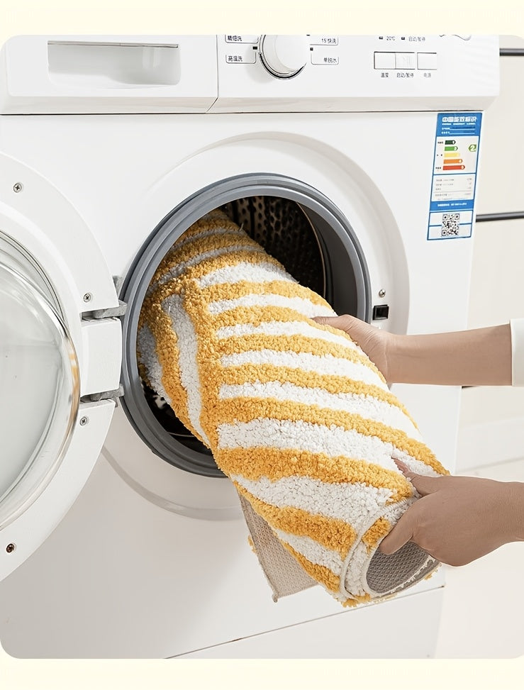 Tapis de salle de bain soleil tufté, mèche