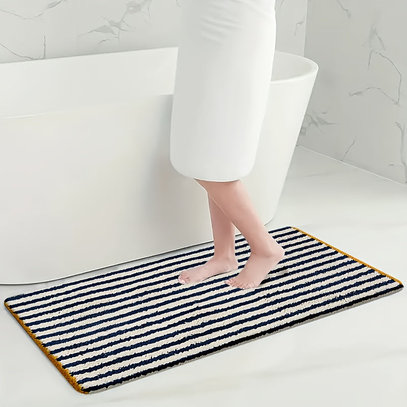 Tapis de salle de bain lot de 4 rayé