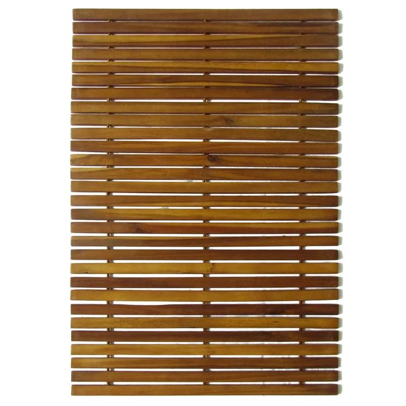 Tapis de salle de bain en acacia à lattes fines