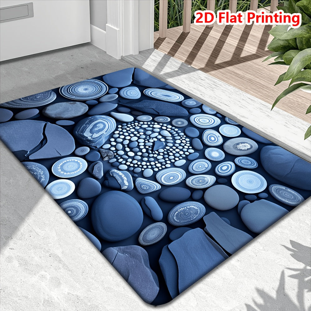 Tapis de salle de bain à agates, dos moulé