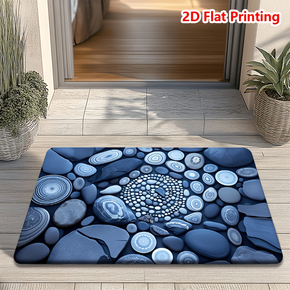 Tapis de salle de bain à agates, dos moulé