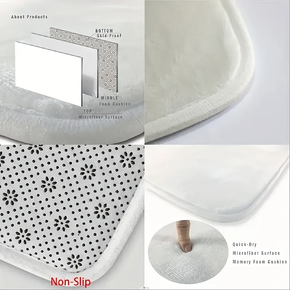 Tapis de salle de bain à agates, dos moulé
