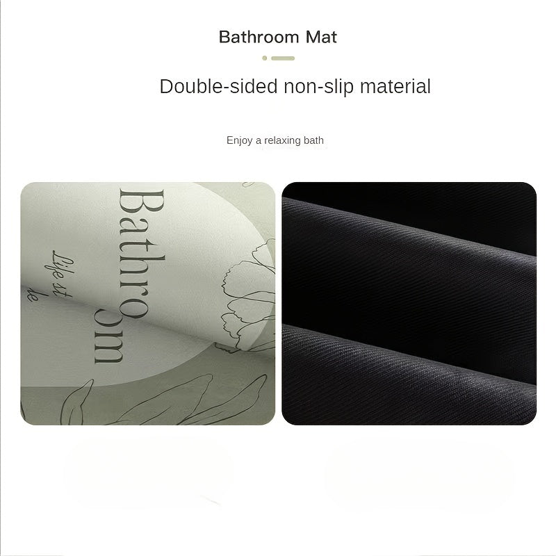 Tapis de salle de bain d'angle en diatomite, plat
