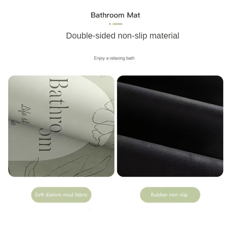 Tapis de salle de bain d'angle, effet tissage
