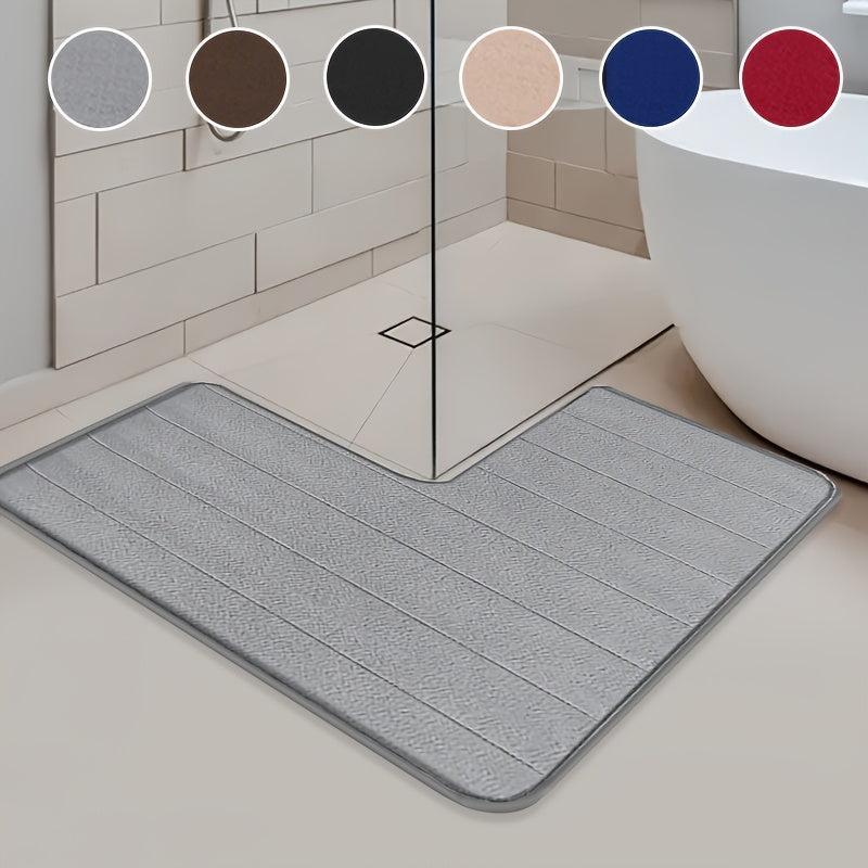 Tapis de salle de bain d'angle nervuré