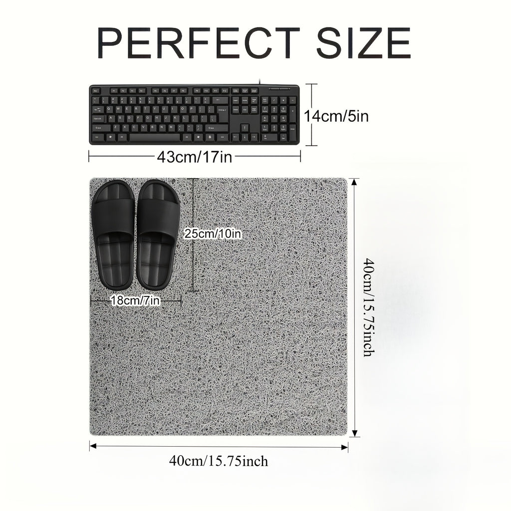 Tapis de salle de bain antidérapant, texture luffa en PVC