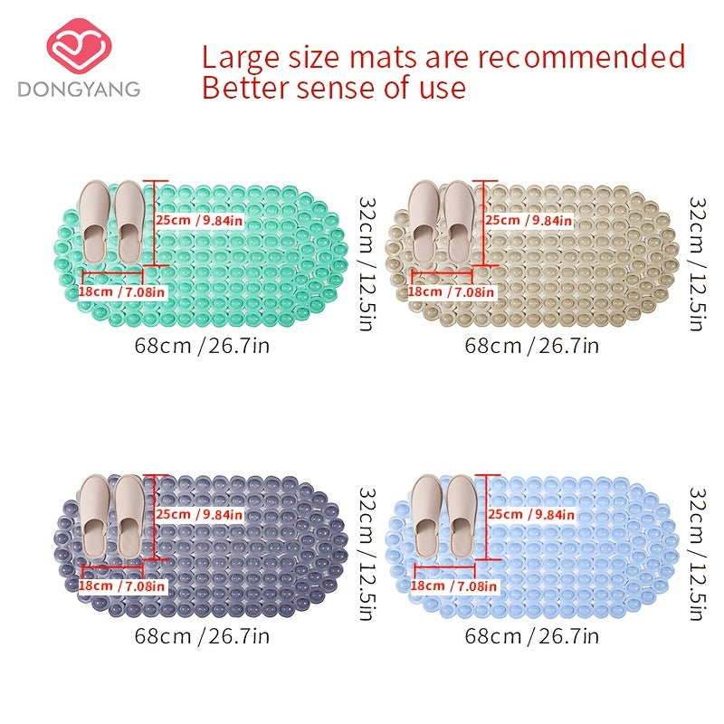 Tapis de salle de bain antidérapant PVC à ventouses
