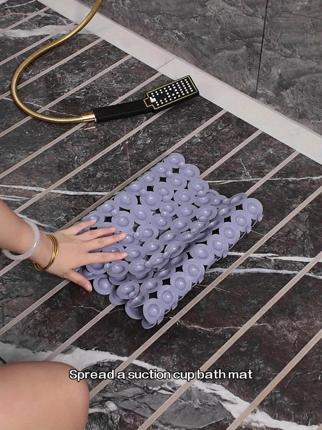 Tapis de salle de bain antidérapant PVC à ventouses