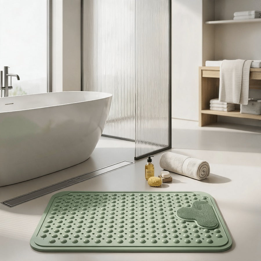 Tapis de salle de bain antidérapant TPE à picots massants