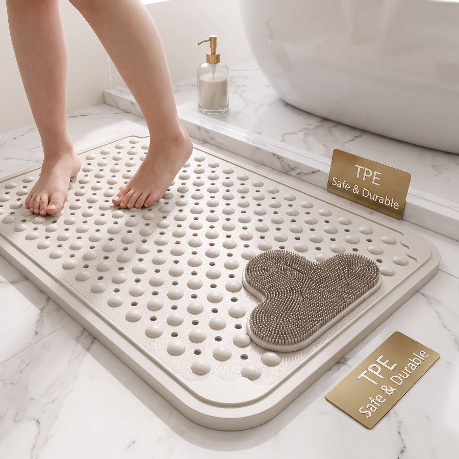 Tapis de salle de bain antidérapant TPE à picots massants