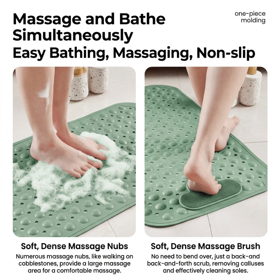 Tapis de salle de bain antidérapant TPE à picots massants