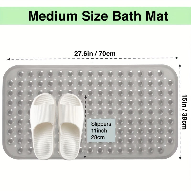 Tapis de salle de bain antidérapant à ventouses pour baignoire