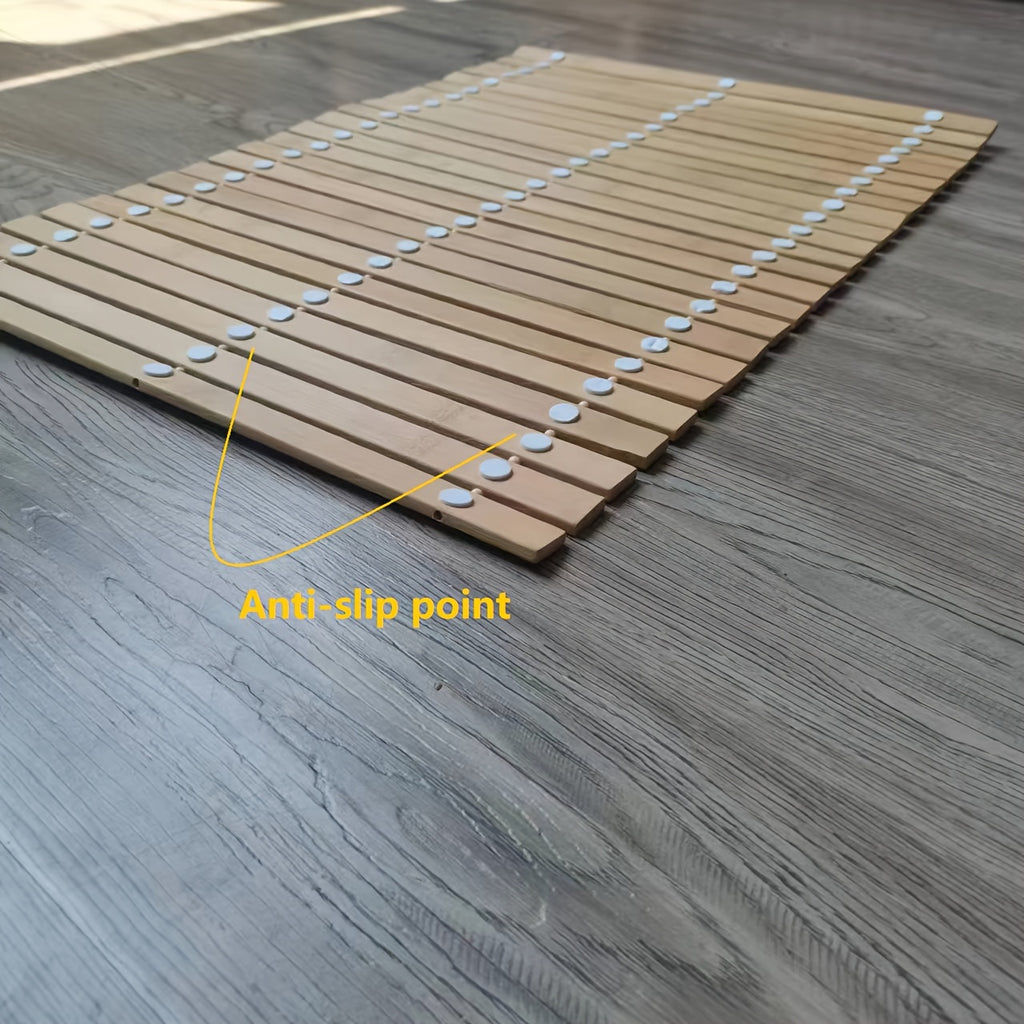 Tapis de salle de bain en bambou qui sèche seul