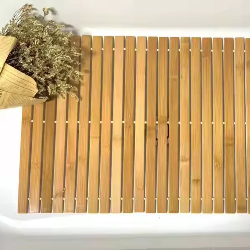 Tapis de salle de bain en bambou à lattes