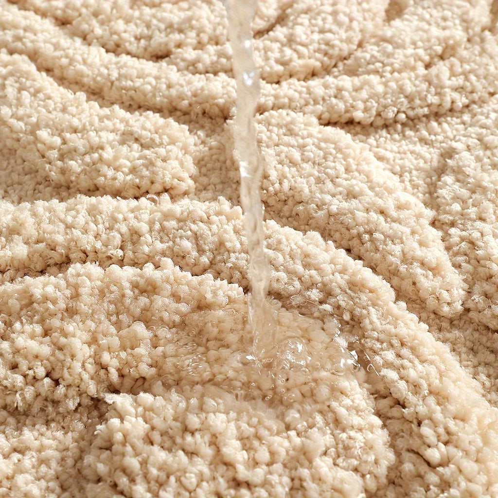 Tapis de salle de bain épais, damassé en relief tufté