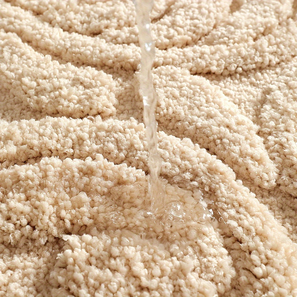 Tapis de salle de bain épais, damassé en relief tufté