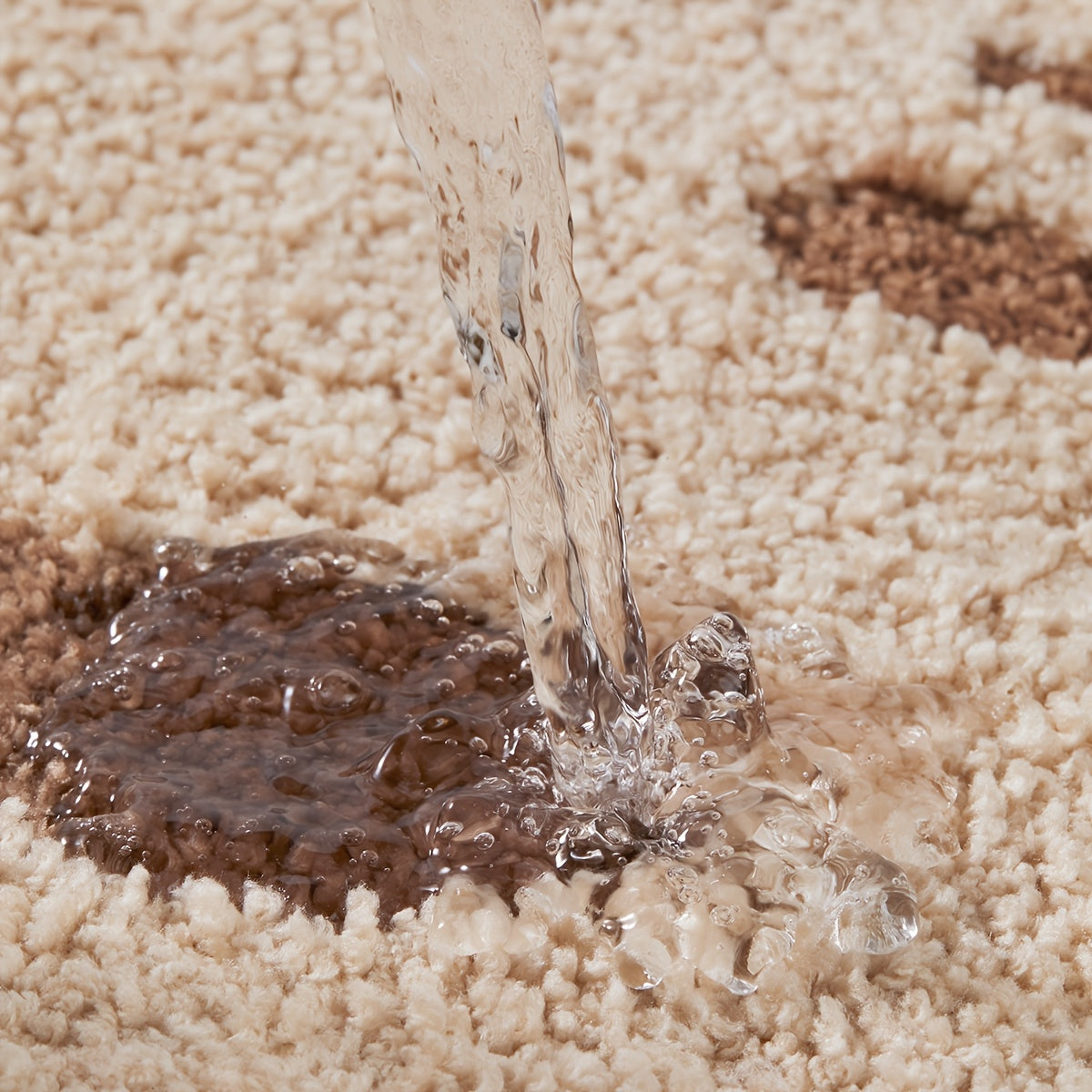 Tapis de salle de bain épais, motif empreintes de pas