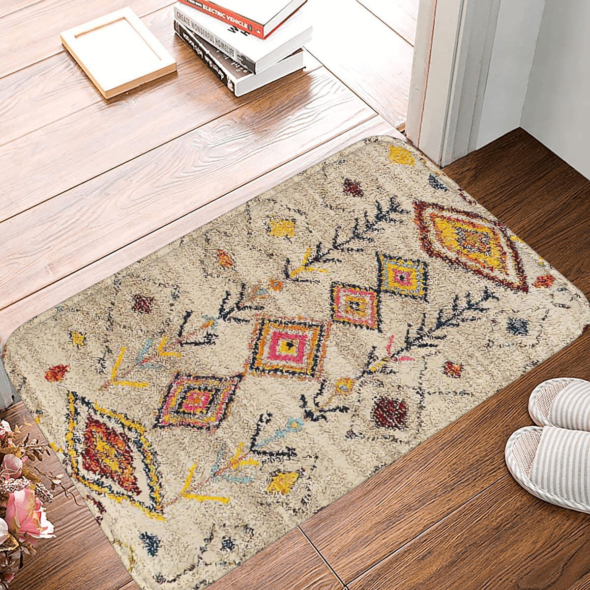 Tapis de salle de bain berbère, imprimé