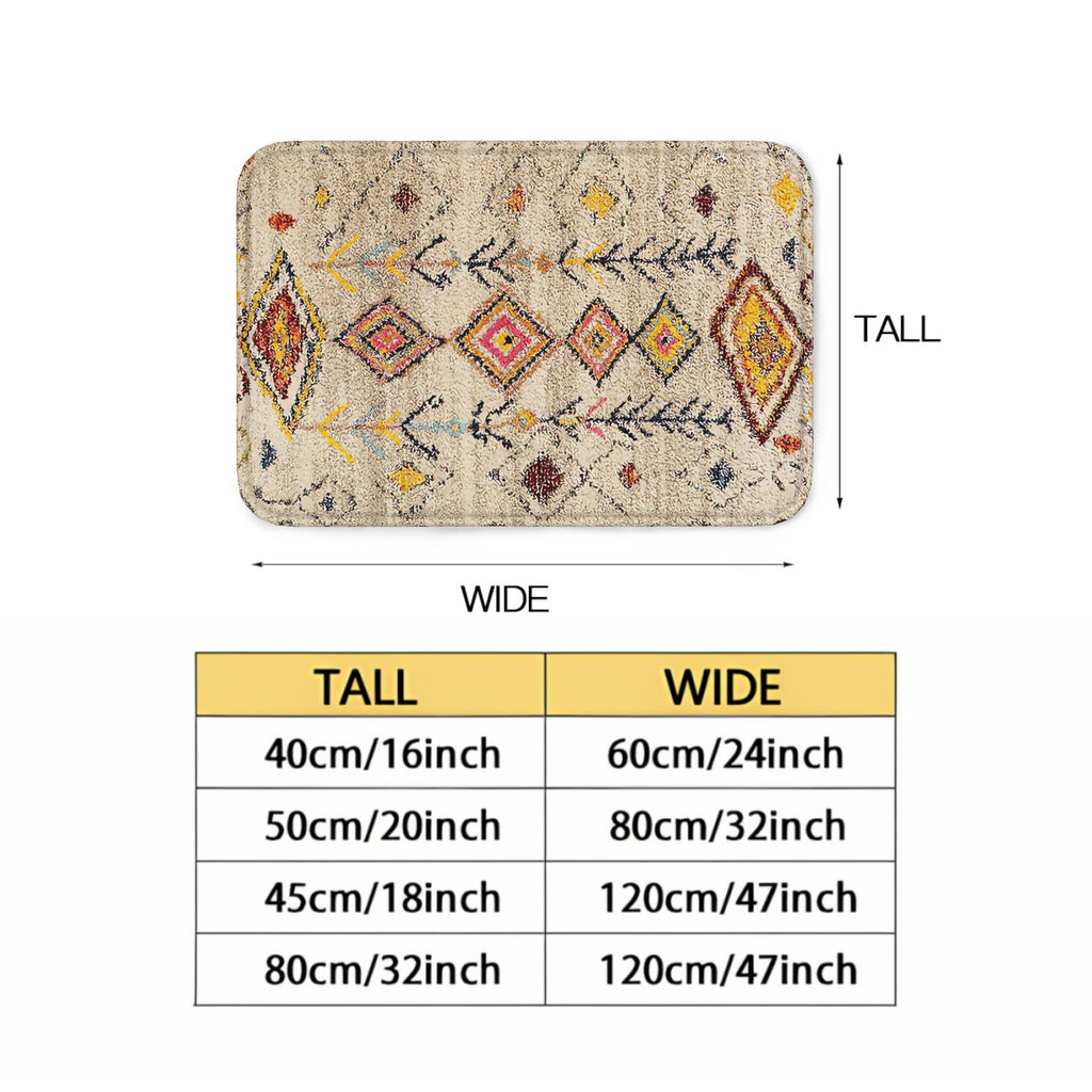 Tapis de salle de bain berbère, imprimé