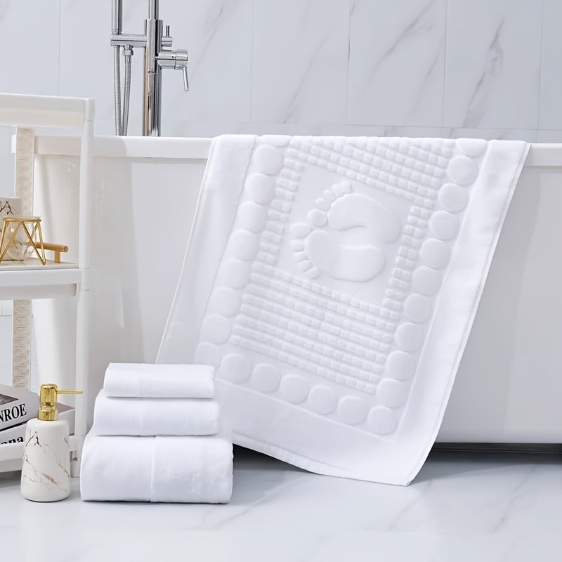 Tapis de salle de bain en coton, lot de 2