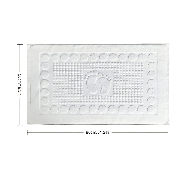 Tapis de salle de bain en coton, lot de 2