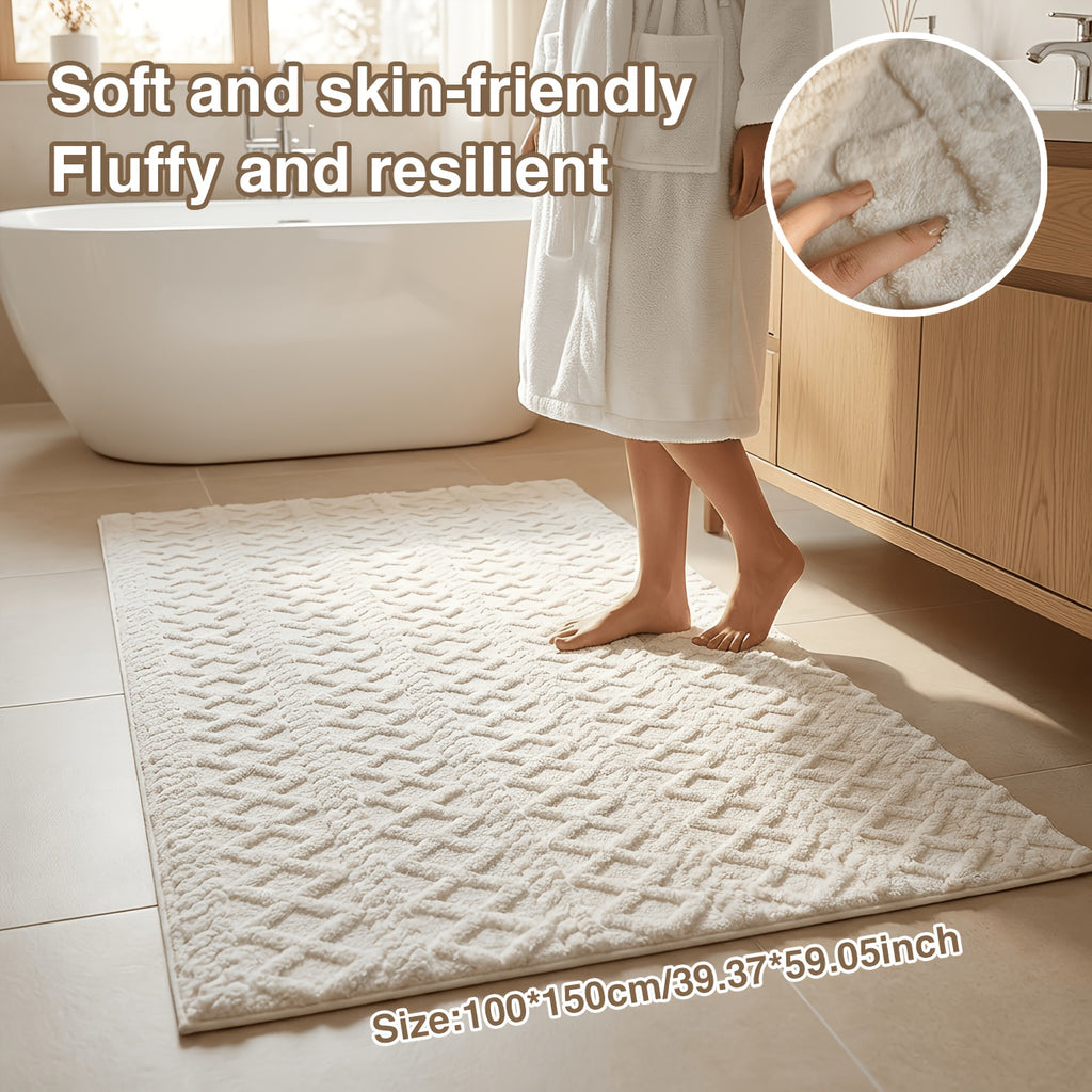 100*150cm/39.37*59.05 Pouces / Tapis Long - Blanc