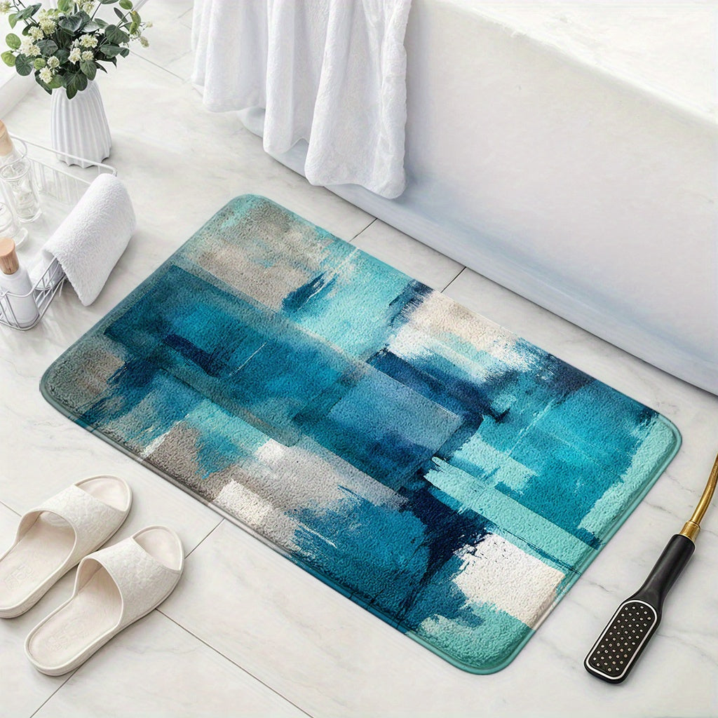 Tapis de salle de bain, aquarelle et blocs