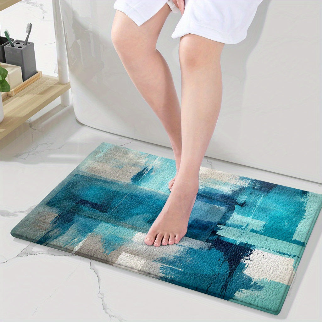 Tapis de salle de bain, aquarelle et blocs