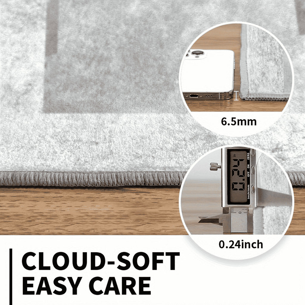 Tapis de salle de bain à damier texturé
