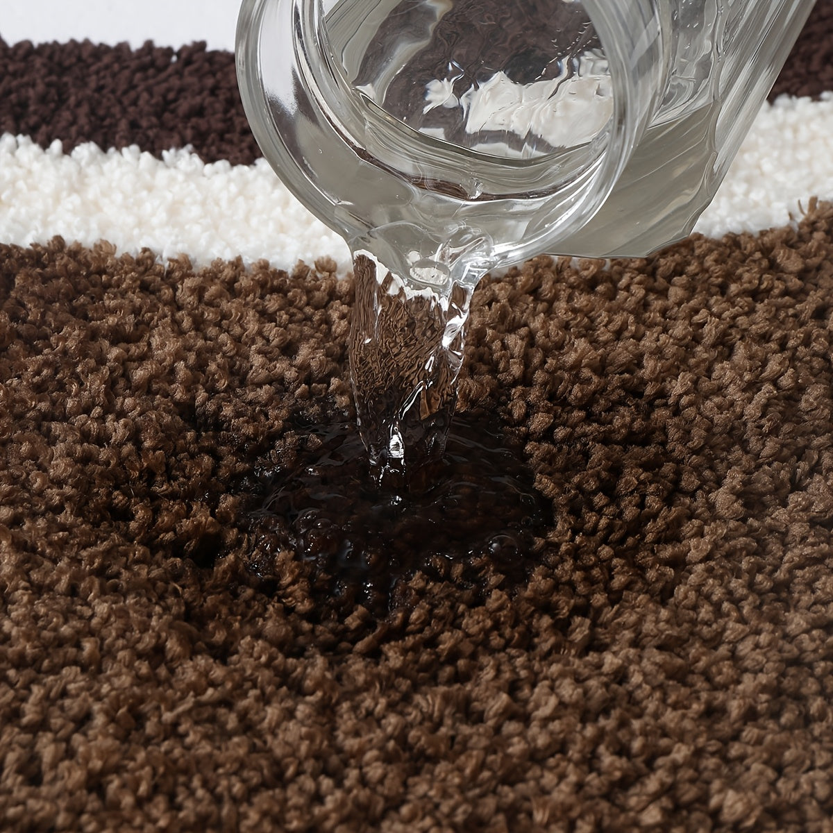 Tapis de salle de bain au contour ondulé, dos en TPR