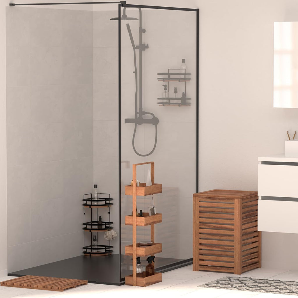 Tapis de salle de bain en acacia certifié FSC