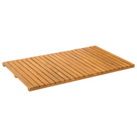 Tapis de bain caillebotis en bois massif verni, 3 formats