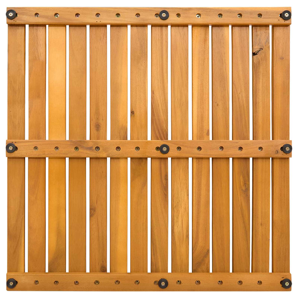Tapis de bain caillebotis en bois massif verni, 3 formats