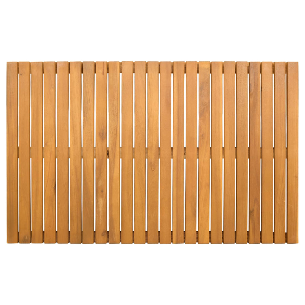 Tapis de bain caillebotis en bois massif verni, 3 formats