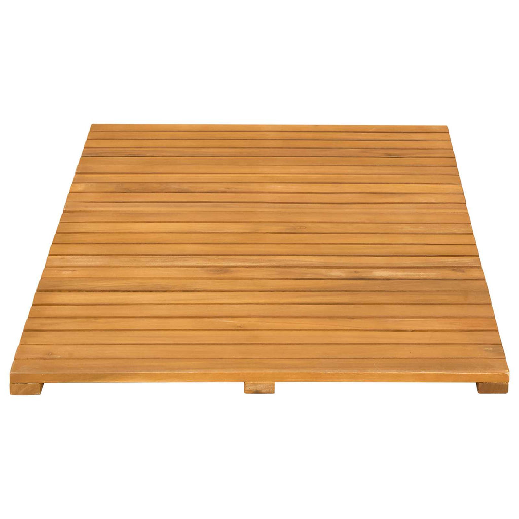 Tapis de bain caillebotis en bois massif verni, 3 formats