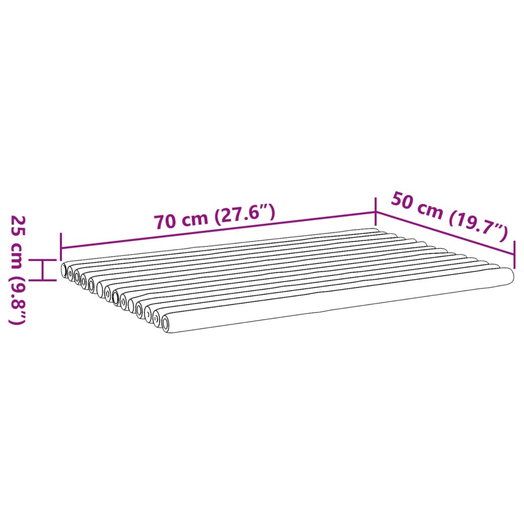 Tapis de salle de bain en cannes de bambou, lot de 2