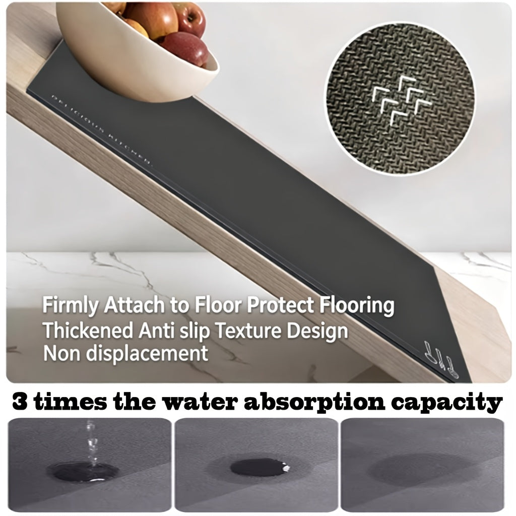 Tapis de salle de bain marbre, caoutchouc épaissi