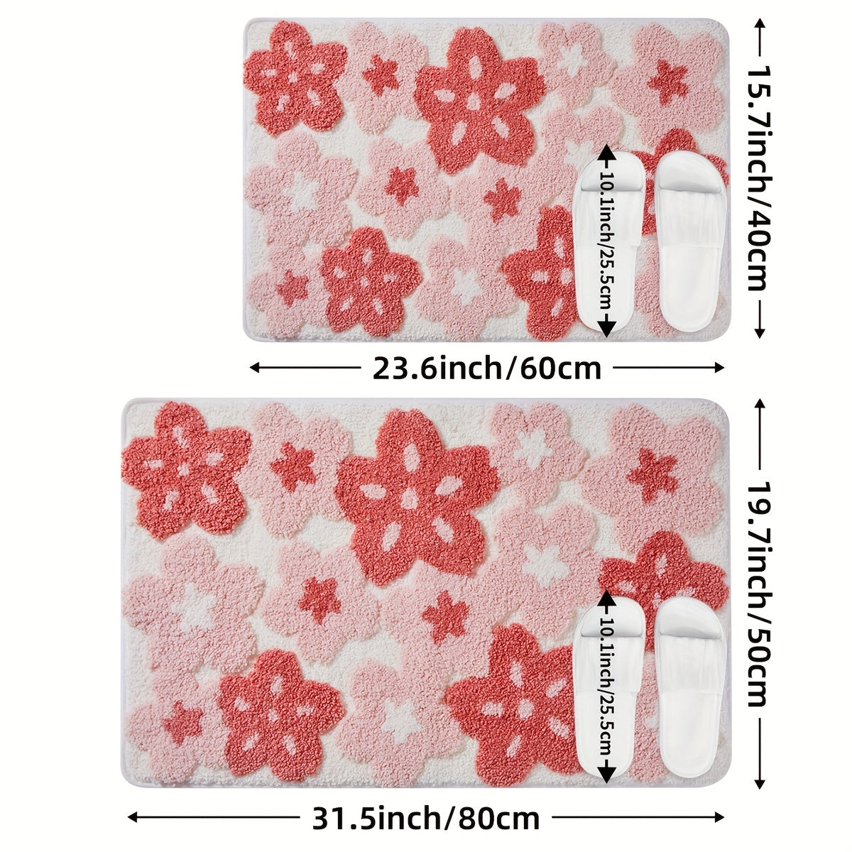 Tapis de salle de bain fleurs de cerisier