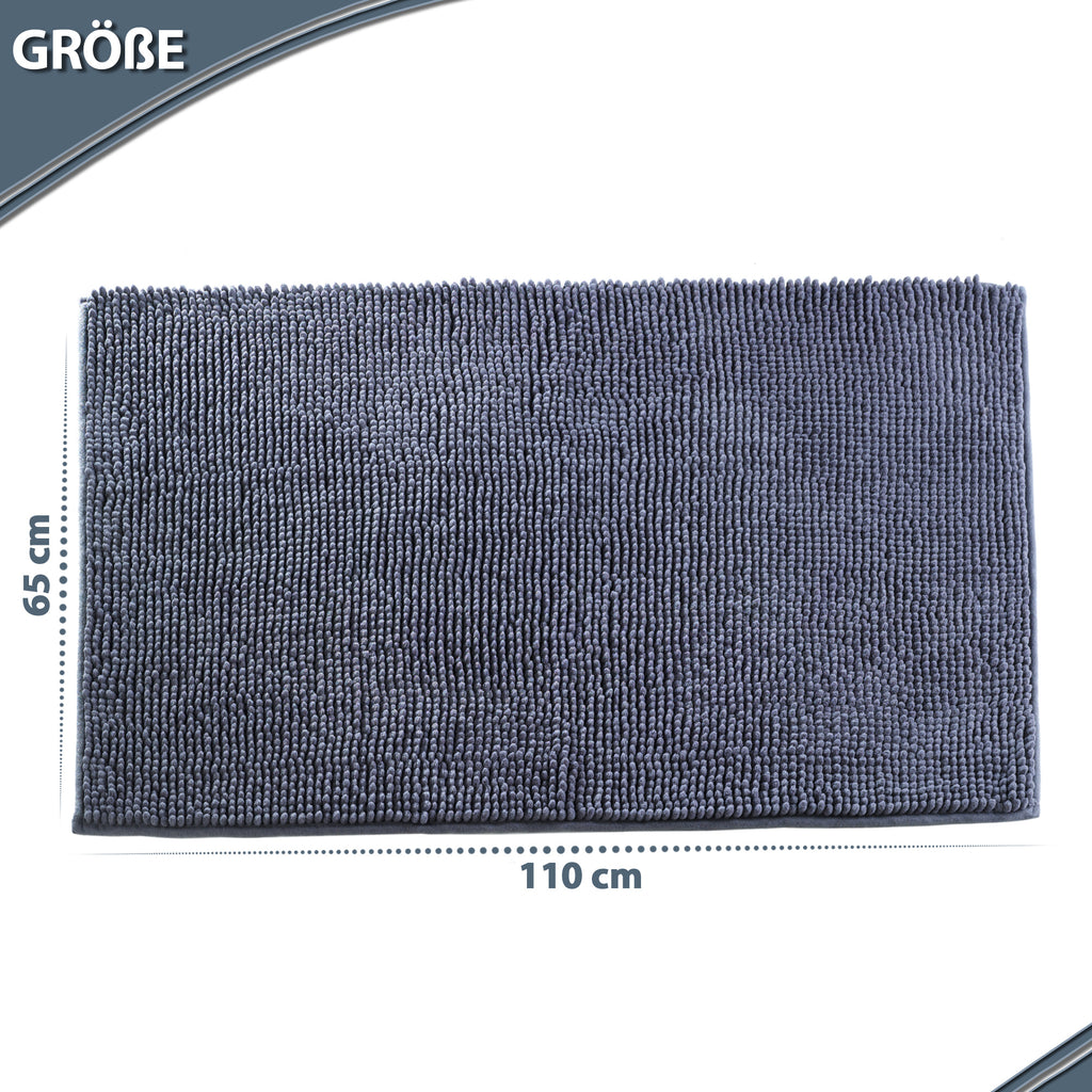 Tapis de salle de bain épais en chenille