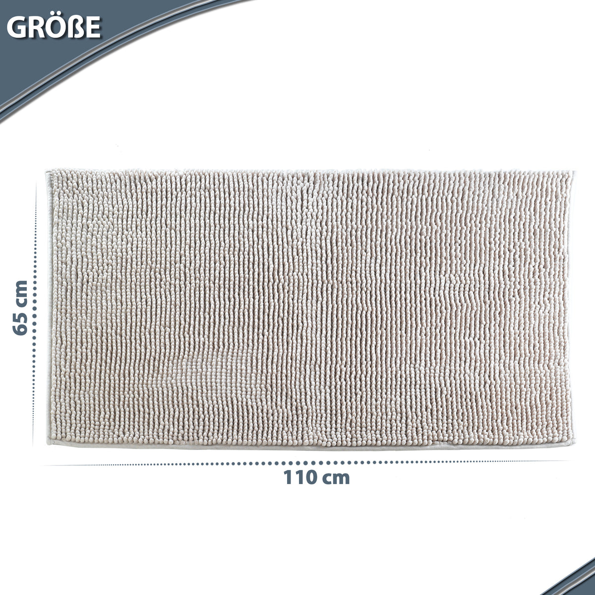 Tapis de salle de bain épais en chenille