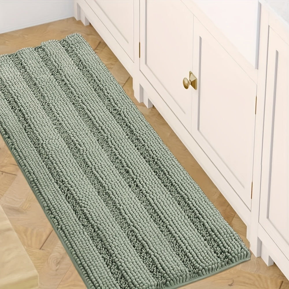Tapis de salle de bain chenille, dense et moelleux