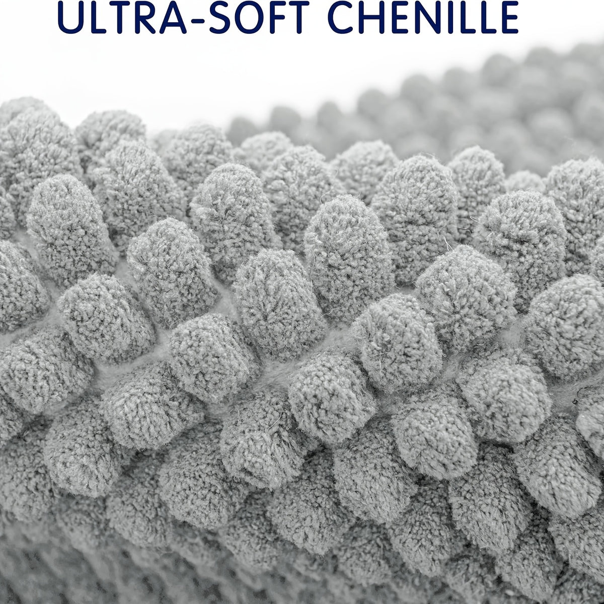 Tapis de salle de bain chenille à grosses bouclettes, lot de 2