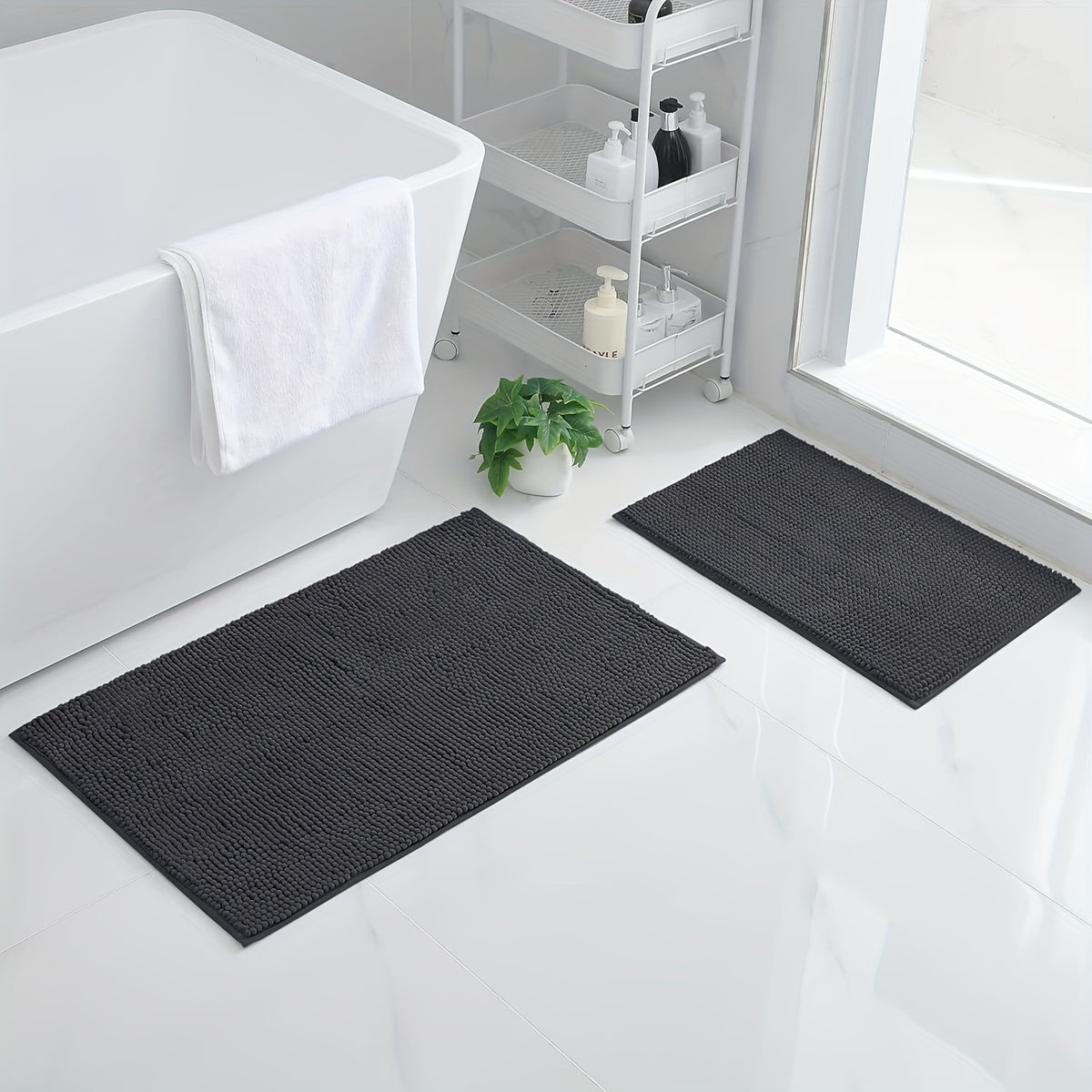 Tapis de salle de bain chenille épaisse