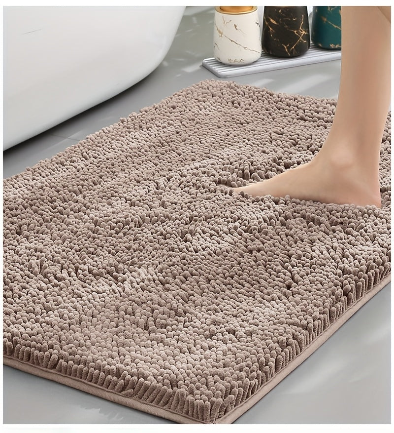 Tapis de salle de bain en chenille ultra épais et absorbant