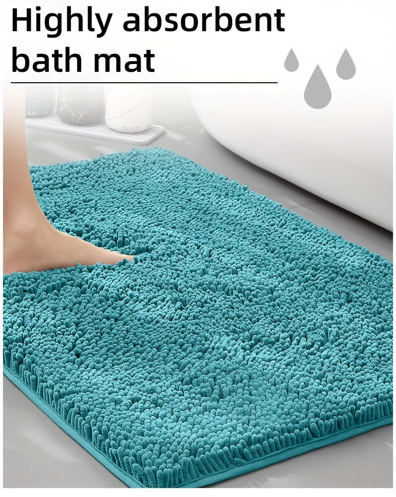 Tapis de salle de bain en chenille ultra épais et absorbant